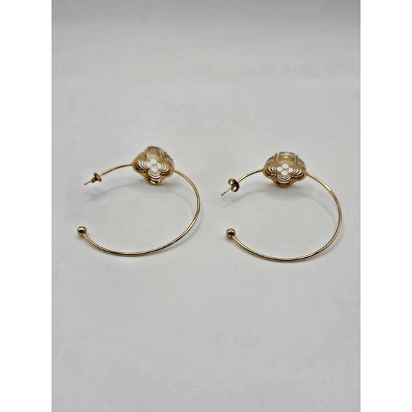 Louis Vuitton Gold-tone A La Folie Hoop Earrings - Picture 6 of 10